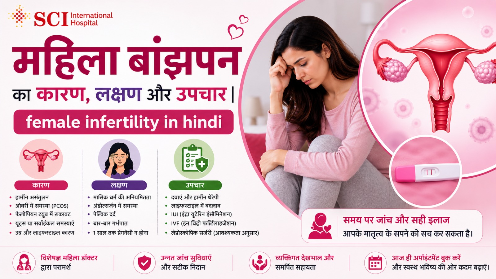 महिला बांझपन का कारण, लक्षण और उपचार | female infertility in hindi