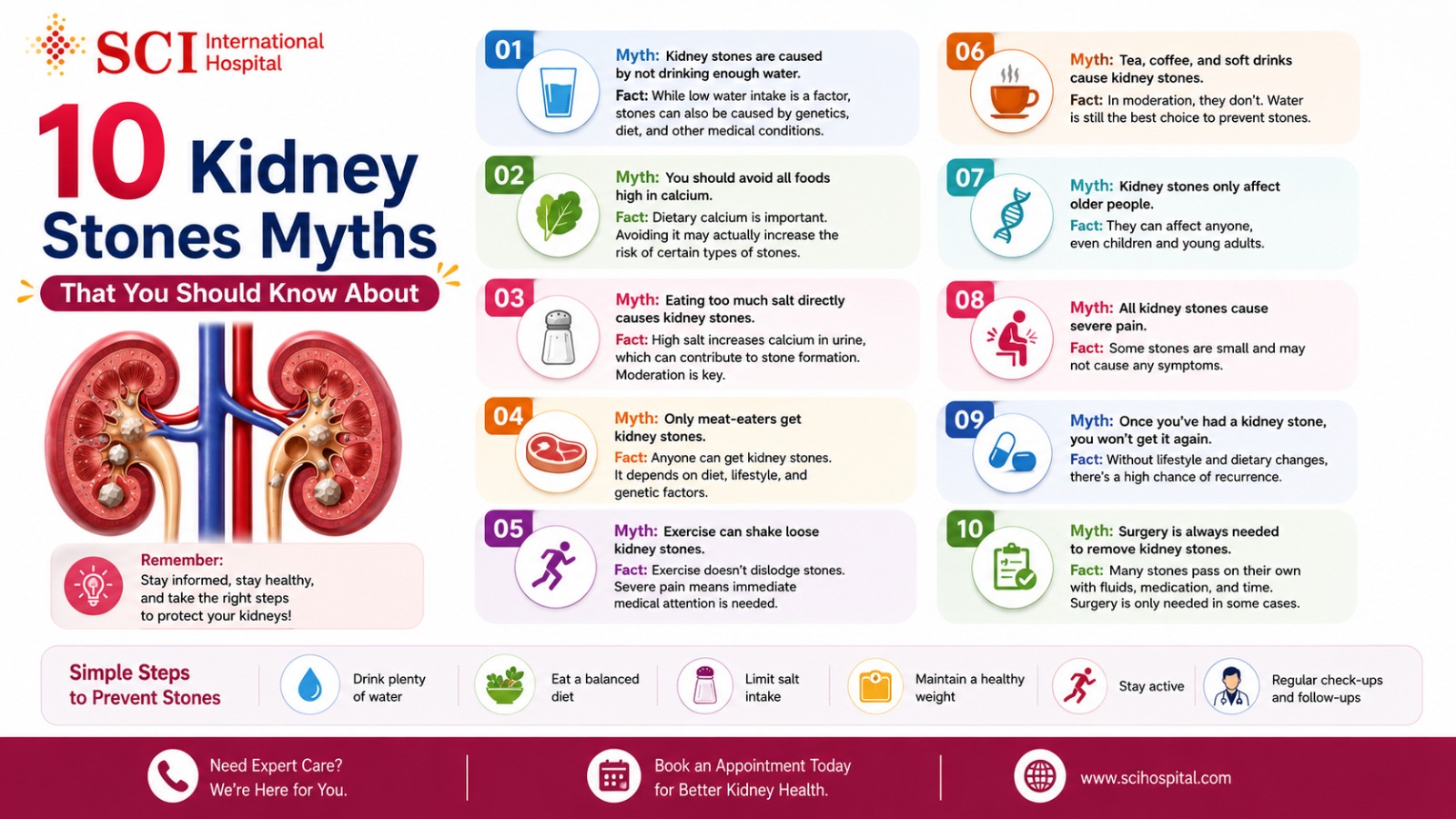 10 Kidney Stones Myths That You Should Know About