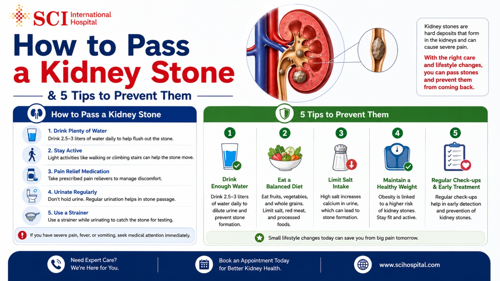 How to Pass a Kidney Stone & 5 Tips to Prevent Them