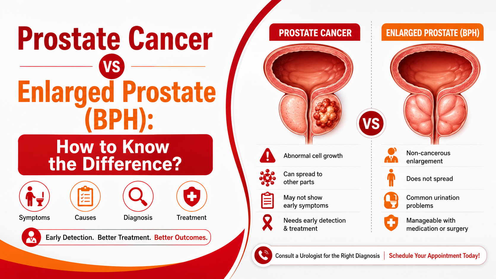 Prostate Cancer vs Enlarged Prostate (BPH): How to Know the Difference?