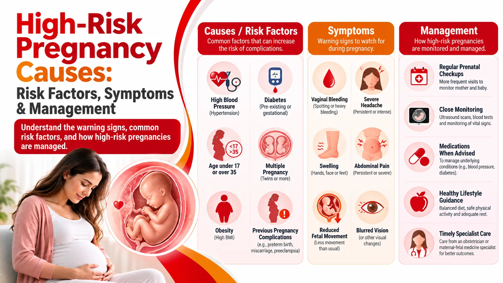 High-Risk Pregnancy Causes: Risk Factors, Symptoms & Management