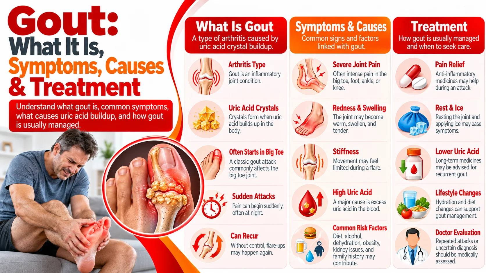 Gout: What It Is, Symptoms, Causes & Treatment